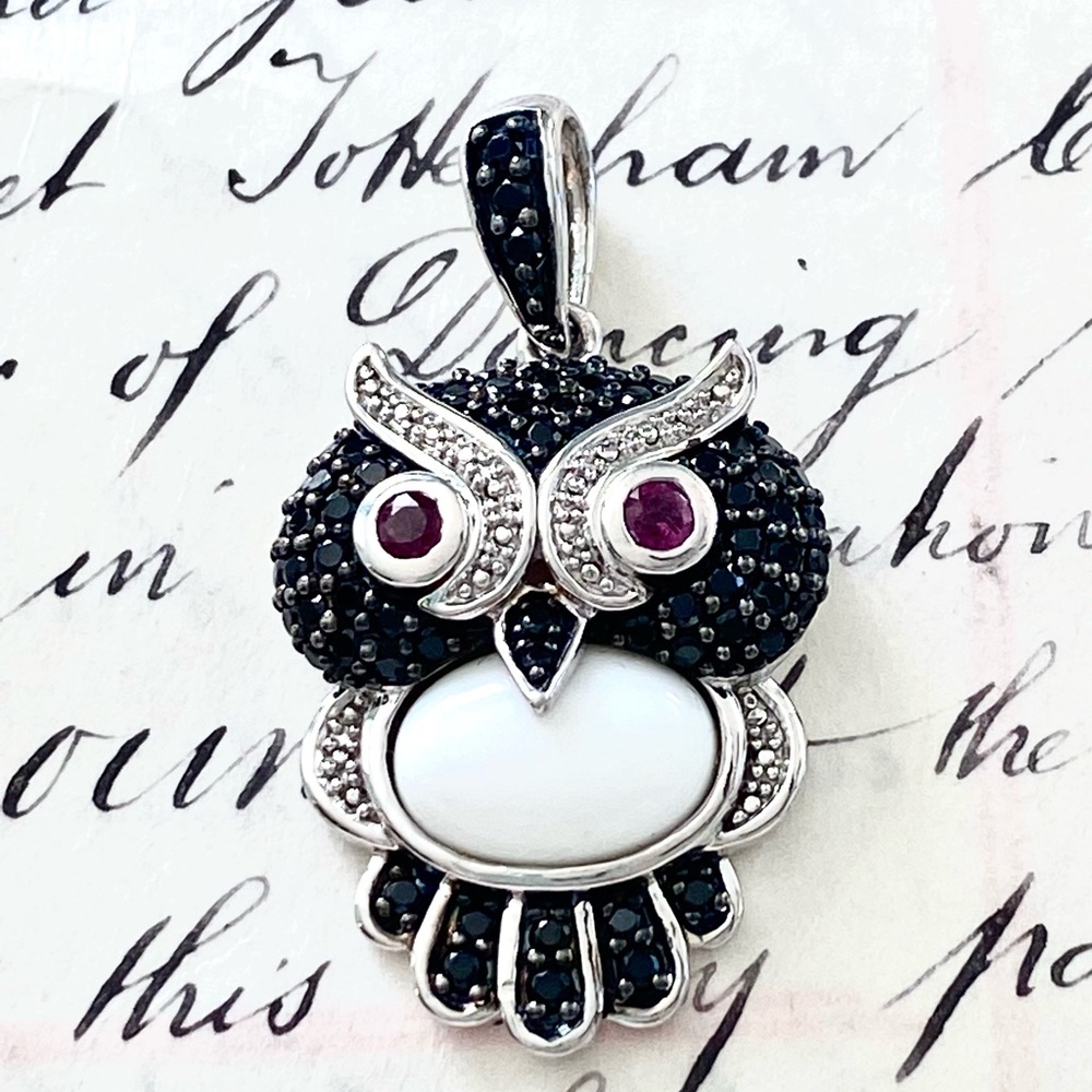 Sweet 925 Silver THL Thailand Owl Pendant